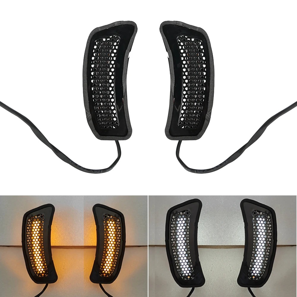 Tracer Windshield Vent/Trim //Fairing Vent Trim Light with DRL White and Flow AMber Signal for Softail Low Rider ST FXLRST 22-25